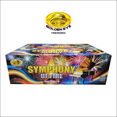 Kembang Api Symphony Of Fire cakes 0.8 1 1.2 Inch 396 Shots - GE9396